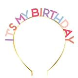 Amycute Cerchietto Compleanno Bambini, ITS My Birthday Cerchietti per Capelli Buon Compleanno, Arcobaleno Cerchietto Decorazioni per Festa di Compleanno Ragazza ...