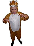 An28 Taglia 5-6A (110-116cm) Costume da Tigre per bambini, indossabile comodamente sui vestiti normali