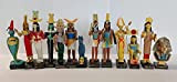 Ancient Egypt Egyptian God set of 13 figurines resin statue size 5" high comes with Amercom magazine (Khnoum, Apademar, Gueb, ...