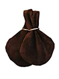 Andracor Portafoglio medievale LARP in vera pelle, colore: marrone scuro