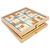 Andux Zone Sudoku Scatola da Gioco 3-in-1 in Legno SD-03 (Blu)