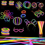 Anguxer Starlight Braccialetti Luminosi, Braccialetti Luminosi Fluorescenti, bracciali Fluorescenti per Feste, con connettori, per Party Feste e Carnevale