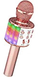 Ankuka Microfono Karaoke Microfono Bambini Bluetooth con Luci LED Bambini Regalo Giocattoli Bambini Microfono Cambia Voce Altoparlante con Funzione Eco, ...