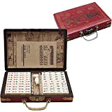 Antico Mahjong, 144 Piastrelle di Mahjong, Tuta Mahjong, Portatile Cinese Antico Mahjong Gioco Gioco familiare Uccidere Il Tempo Noioso per ...