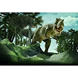Aoihrraan 2,2x1,5m Mondo dei Dinosauri Sfondo Safari Giungla Foresta Tropicale Fotografia Sfondo Ragazzi Festa di Compleanno Decorazione Torta Tavolo Banner ...
