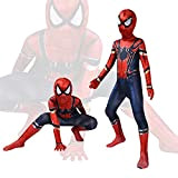 Aomig Costume Spider Bambino, Spider Costume Cosplay con Maschera, Costume di Spider per Bambini 3D Stampa Spider Costumi per Halloween, ...