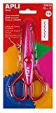 APLI- Forbici Creative da Denti, Lama da 13 cm, Colore Marrone/Beige, 012819