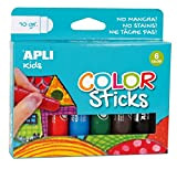 Apli kids- Kids Bastoncini di Colore con Effetto Pastello o Tempera, 3+ Anni, Multicolore, 6 unità (Confezione da 1), 14227