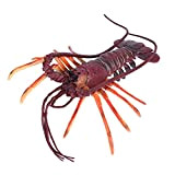 Aragosta in plastica, liscia e morbida, non tossica e inodore(Dark-Deep Sea King Shrimp, 29cm)