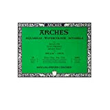 Arches Blocco Per Acquerello Incollato 4 Lati (20 Fogli) - Grana Fina - 300 G/Mq - 23X31 cm