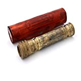 Artigianato degli Stati Uniti fatto a mano in ottone caleidoscopio con scatola di legno – look vintage – finitura anticata ...