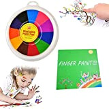Asarly Funny Finger Painting Kit and Book, 12/25 Color Washable Finger Drawing with Finger Paint Book, Easy Clean & Non ...