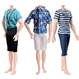 Asiv - 3 Set di Stile Casuale Moda Casual Usura Camicia Pantaloni Vestiti per Ken Bambola