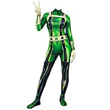 Asui Tsuyu Costume Cosplay Anime My Hero Accademia Verde Tuta Tuta per Halloween Adulto Abiti
