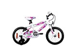 Atala Bicicletta da Bambina Modello 2021, Muffin 14", Colore Bianco - Rosa