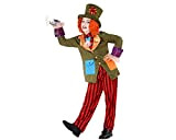 Atosa 61292 Costume Cappellaio Mad Uomo Multicolore Alice nel Paese delle Meraviglie, ragazzo, 5-6 anni