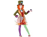 Atosa 61295 Costume Cappellaio Matto Donna Multicolore Alice nel Paese delle Meraviglie, Ragazza, 3-4 Anni
