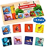 Atoylink Memory Giochi 30 Carte Memo Games Animali realistici Montessori Giochi di Memoria Giochi in Legno Educativi Gioco da Tavolo ...