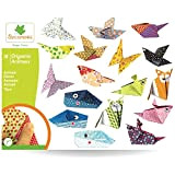 Au Sycomore- Kit di attività Creative Bambini-18 Piccoli Animali in Carta-Origami-A Partire dai 7 anni-Sycomore-CRE44011, Colore Rosso, CRE44011