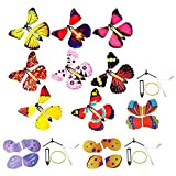 Audasi Flying Butterfly Toy Set 20 PCS Magic Butterfly Card Rubber Band Powered for Surprise Gift Birthday Wedding