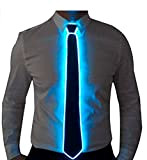 AULIN Accendi Le Cravatte Luminoso LED Cravatta LED Lampeggiante Regolabile Accendi Cravatta Uomo Accendi Fanny Cravatte novità Cravatta per Uomo ...