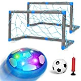 Auney Porta da Calcio per Bambini, Pallone Calcio Air Power Soccer con Calcio Obiettivo, LED Giocattoli Sportivi Toys per Bambini