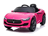 Auto elettrica per bambini Maserati Ghibli rosa, LED, MP3, FB