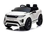 Auto elettrica per bambini, Range Rover Evoque, bianco, due motori da 35 Watt, FB, USB, MP3