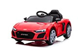 Auto Macchina Elettrica per Bambini Audi R8 Spyder Sport 12V Ufficiale Audi Sedile in pelle Luci LED Suoni Mp3 con ...