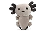 Axolotl lucertola molch peluche peluche calamari gioco bambola XL 20 cm (grigio nero)