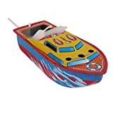 B Blesiya Pop Pop Boat Vintage Toy Steam / Candle Flowing MUT Put Boat Puntato Colorato