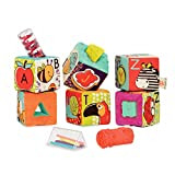 B. Toys – ABC Block Party Baby Blocks – Soft Fabric Building Blocks for Toddlers – Educational Alphabet Blocks with ...