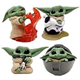 Baby Yoda Toy Set, 5 pezzi Baby Yoda Series Figure, Stars Wars The Mandalorian Peluche, Ornamento, The mandaloriano Toy, Action ...