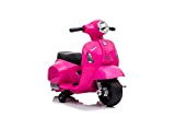Babycar Moto Elettrica per Bambini Piaggio Mini Vespa ( Rosa ) 6 Volt con luci e Suoni Ufficiale con Licenza