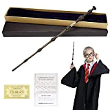 Bacchetta magica Dumbledore con confezione regalo squisita, bacchetta magica Silente in resina con anima in acciaio per streghe e maghi(40,5 ...