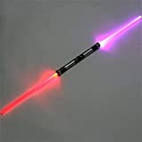 Bacchette con spada laser a 7 colori con doppia lama: possono emettere luce,cambiare colore e possono essere due in uno ...