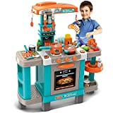 BAKAJI Cucina Giocattolo Bambini con Fornello Funzionante Luci Suoni Forno e 34 Accessori Gioco Dimensione 87 x 78 x 29 ...