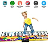 BAKAJI Tappeto Musicale Tastiera da Pavimento Giocattolo per Bambini con 8 Suoni Strumenti Musicali Funzione Registrazione e Demo Dimensione 180 ...
