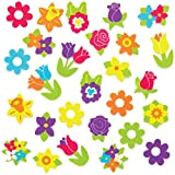 Baker Ross Adesivi in Schiuma di Fiore di Primavera - Confezione da 120, Artigianato per Bambini (AT638)