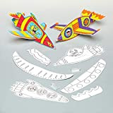 Baker Ross Alianti a forma di razzo da colorare per bambini, da decorare e personalizzare. Giocattolo creativo, perfetto per riempire ...