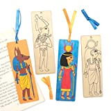 Baker Ross AT853 Segnalibri in Legno Egiziani, per progetti di artigianato artistico per bambini (confezione da 8), assortiti