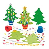 Baker Ross AX427 Kit Alberi Di Natale - Confezione Da 4, Confezioni Per Feste E Attività E Decorazioni Natalizie Per ...