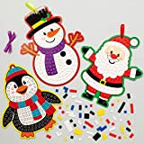 Baker Ross AX483 Kit Decorazione Mosaico Per L’Albero Di Natale - Confezione Da 5, Creativi Articoli Natalizi E Artigianali Per ...
