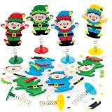 Baker Ross FE963 Kit Elfo di Natale Salterino - Confezione da 8, Attività Artigianali per Bambini da Assemblare, Decorare ed ...