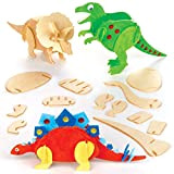 Baker Ross: Kit Dinosauri Fai da Te, kit di Legno 3D che i bambini possono creare e decorare (confezione da ...