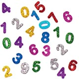 Baker Ross Numeri Autoadesivi in Gommapiuma Glitterata (confezione da 800) - Attività Creative per Bambini