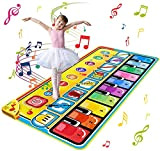 Ballery Tappeto Musicale Bambini, 148 x 60cm Grande Tastiera Pianoforte Musichette Giocattolo Tappetino da Ballo per Pianoforte Piano Mat Educativo ...