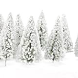 BALLVIC 10 pezzi modello paesaggio alberi di cedro di neve diorama in miniatura che fa forniture accessori mini alberi falsi ...