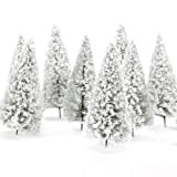 BALLVIC 10pcs modello di alberi di cedro di neve mini diorama in miniatura che fa forniture accessori modello treno ferroviario ...