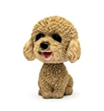 BALLVIC Bobble Head Dog Doll Scuotendo Giocattolo Cruscotto Decor per Auto Casa - Teddy Yellow